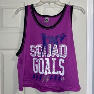 Zumba crop tank, size Large